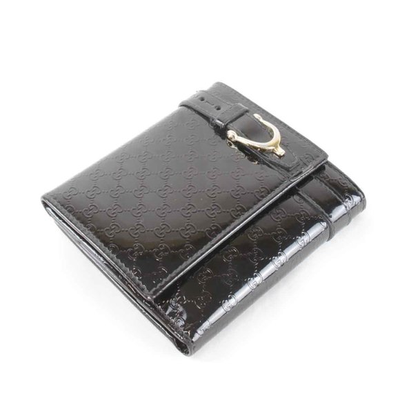 GUCCI Micro Bifold Wallet Patent Leather Black - Picture 3 of 8